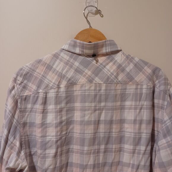 Rag & Bone Fit 3 Regular Fit Beach Shirt Check Pink Plaid Long Sleeve Size XL - Picture 7 of 11